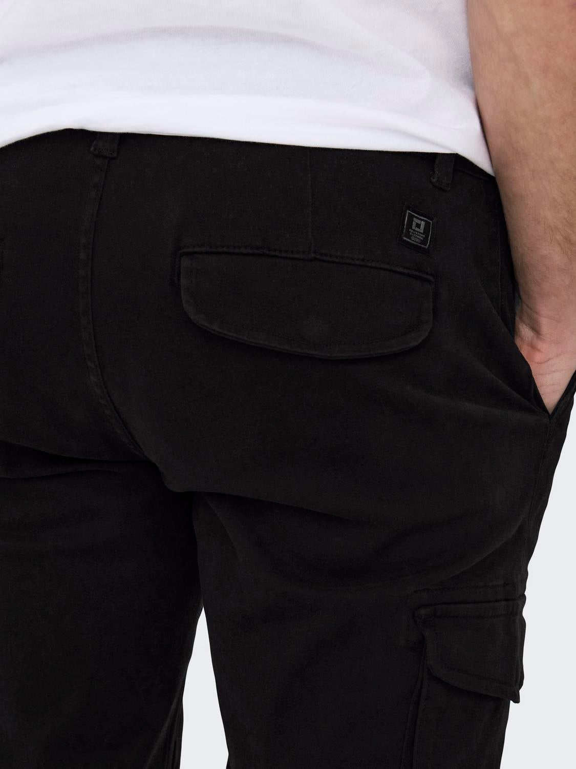 ONSCARTER Verjüngt Cargo-Hose Black
