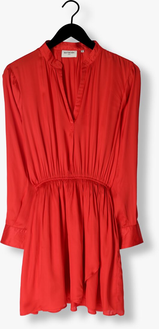 EST\\'SEVEN rode est'seven mini jurk est&rsquo;journee dress bambu