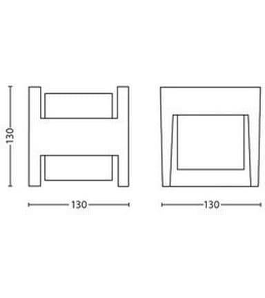 Philips Wandleuchte Arbour UE Up-Down 2700K Anthrazit LED-Aussenleuchte