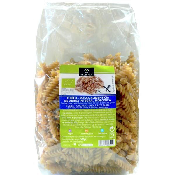 Massa Bio Arroz Integral Fusilli Sem Glúten