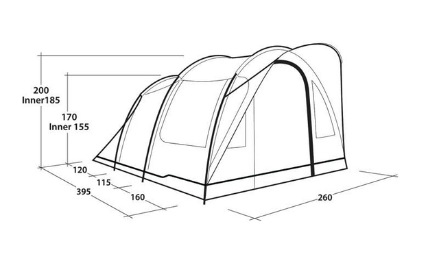 Outwell Sky 4 Tunnelzelt für 4 Personen