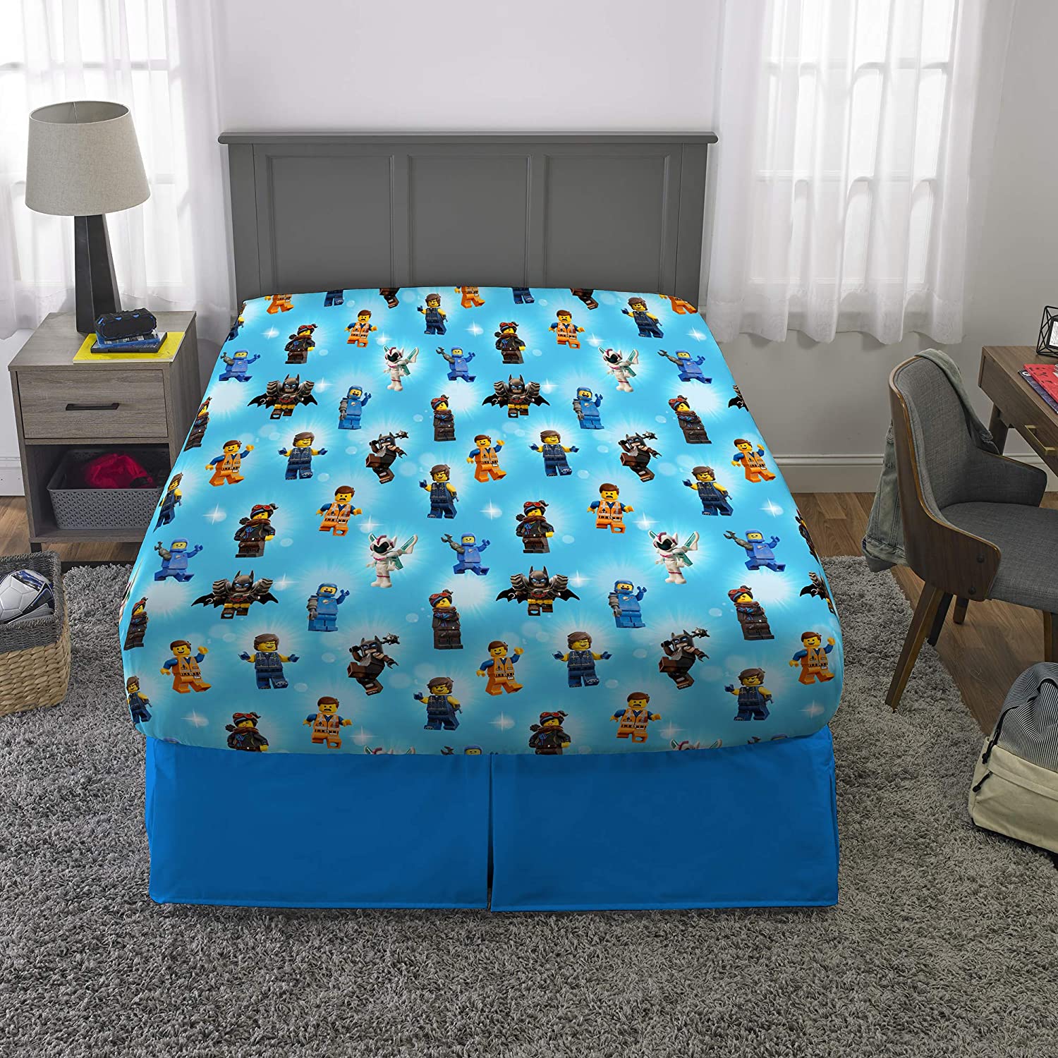 Twin Super Mario 3-Piece Bed Sheet Set.1 Flat Sheet 1 Fitted Sheet 1 Pillow Cases