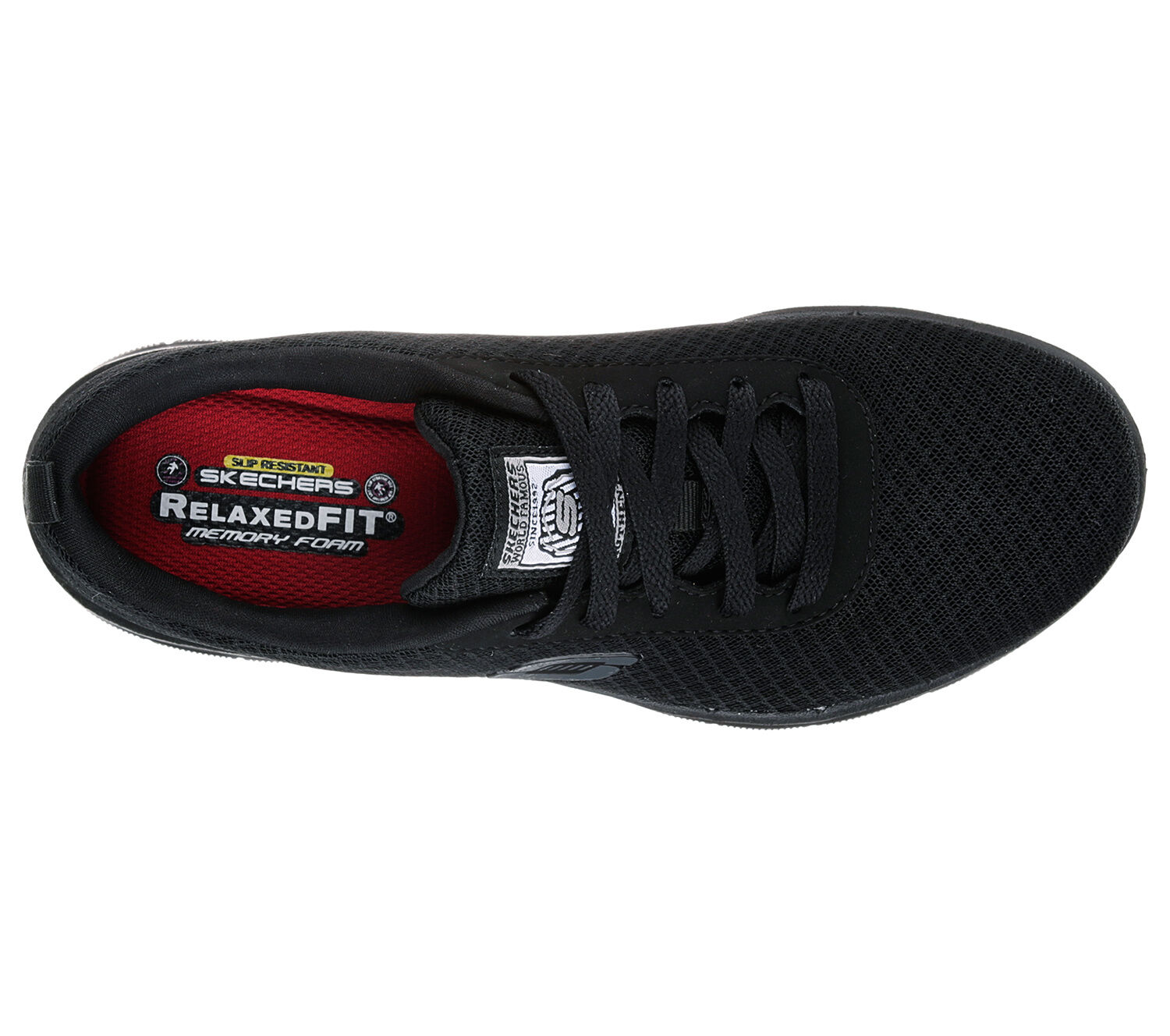 SKECHERS WORK Damen-Schnürschuh schwarz