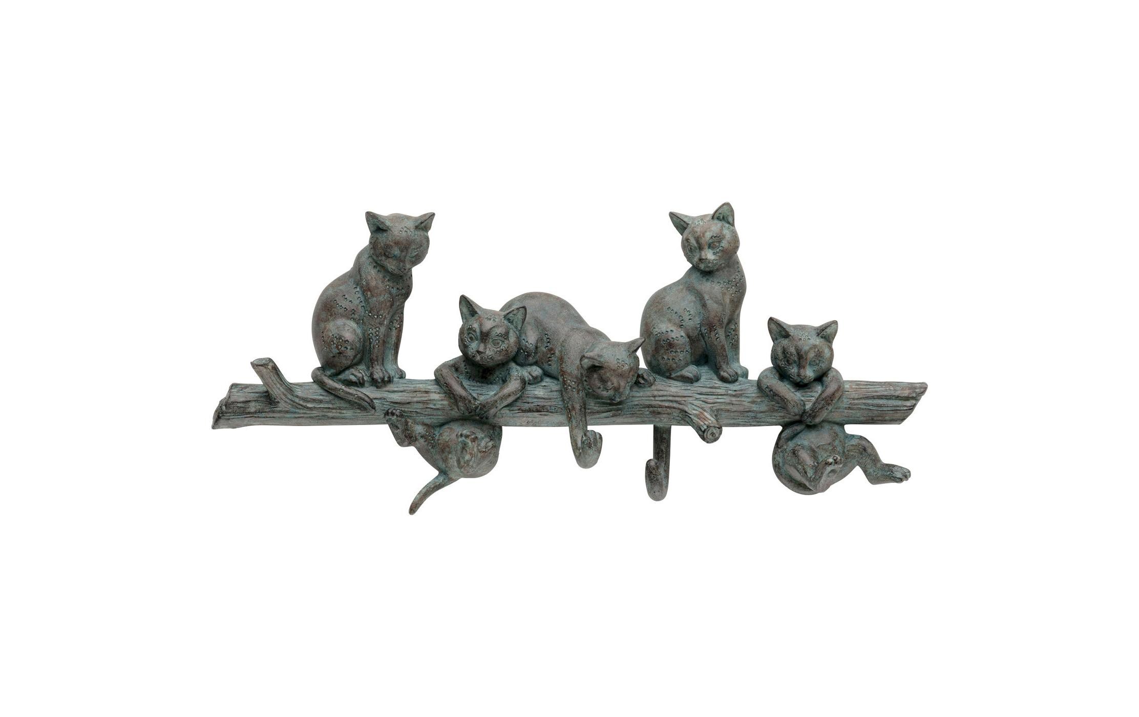 Wandgarderobe Cats Life 42 cm x 18.3 cm, SchwarzWandleiste für die Garderobe