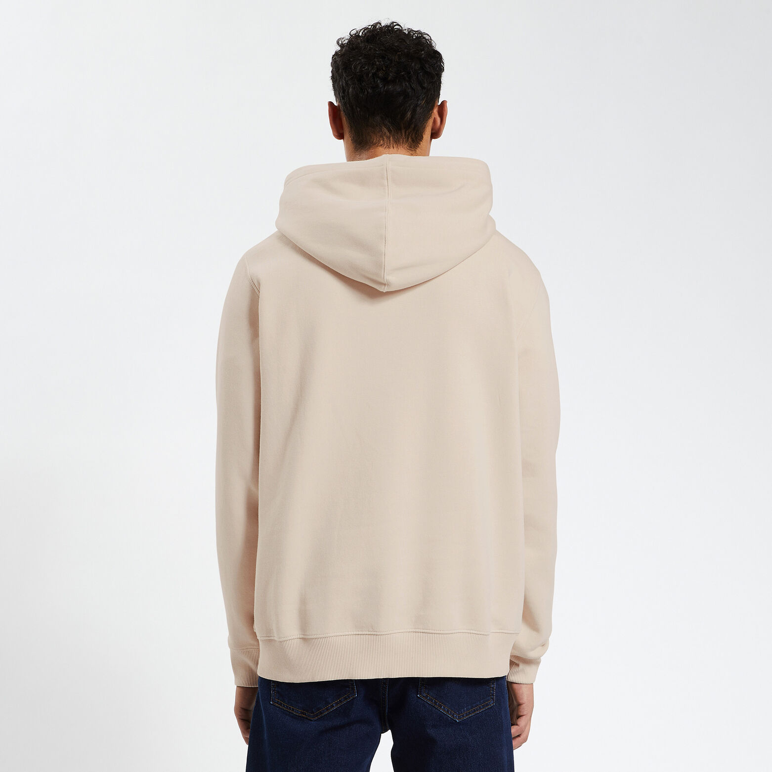 Sweat à capuche essentiel Ecru