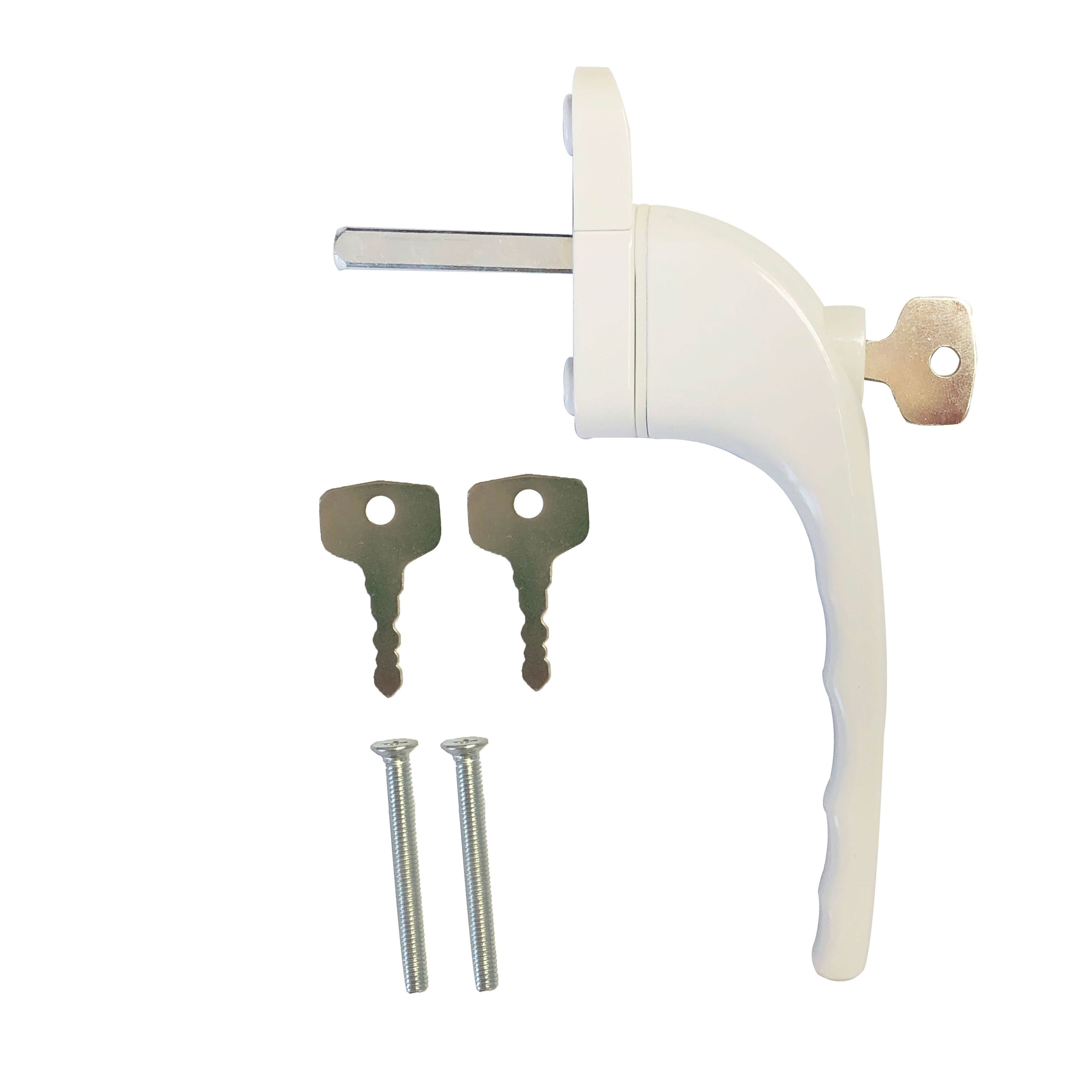 Fenstergriffe mit Schloss 10er Set weiss