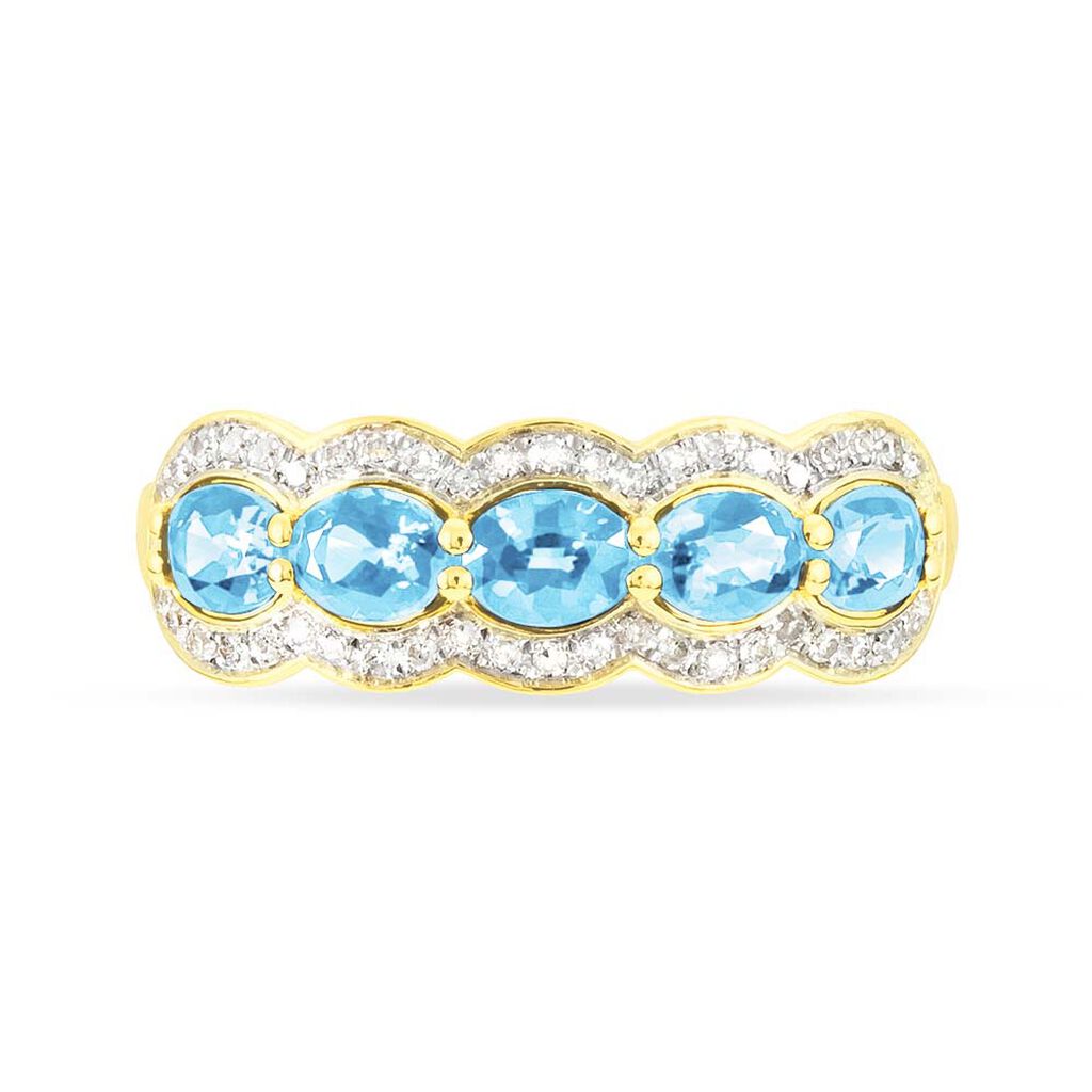 Bague Margaux Or Jaune Topaze Et Diamant