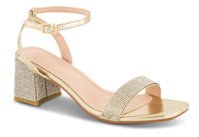 B&CO Damesandal med hæl Guld 4213500301