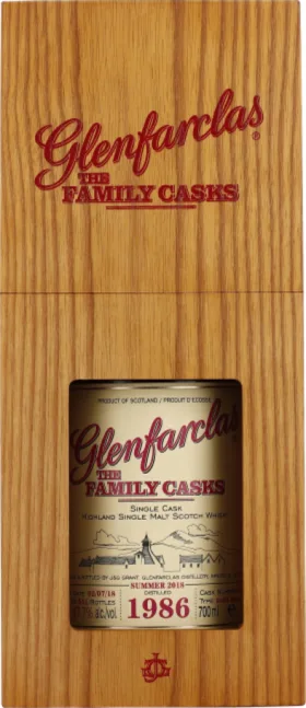GLENFARCLAS VINTAGE 1986 FAMILY CASKS 70CL