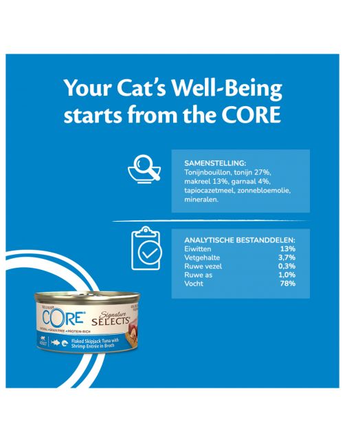 Wellness Core Signature Selects Flaked 79 g - Kattenvoer