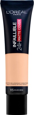 L'oréal - Flydende Foundation - Infaillible 24H Matte Cover - 115 Golden Beige