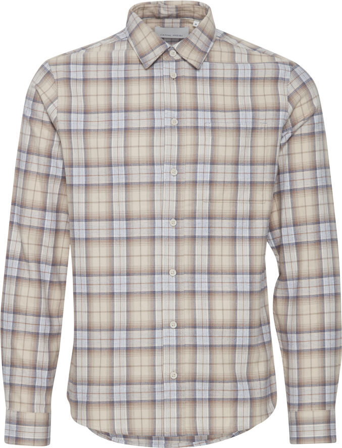 Casual Friday CFANTON LS checked shirt Silver mink