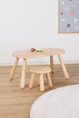 Minitude Minitude Nordic Skrivebord med Rund Krakk, Natur