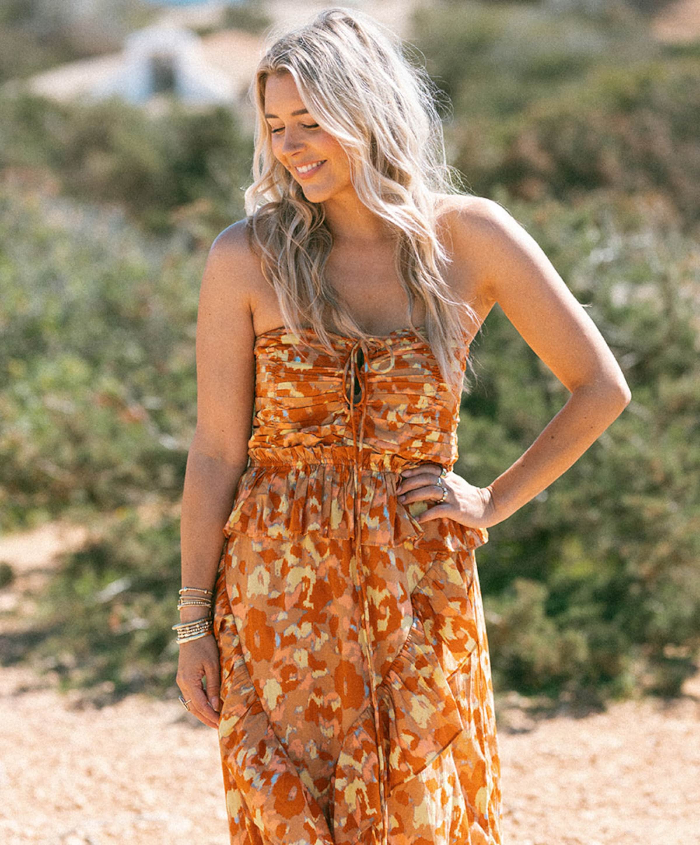 Bolina Island Dames jurk oranje