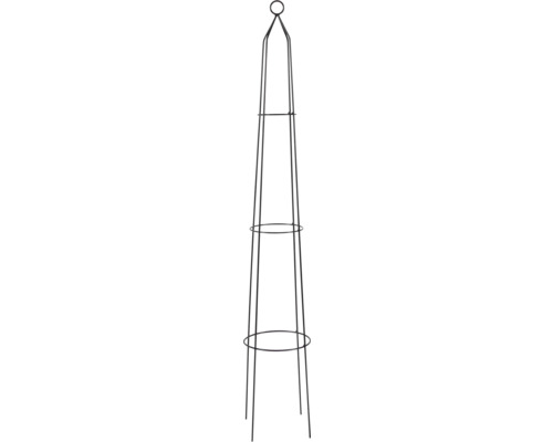 Levin metalen obelisk, 20x20x120 cm, zwart