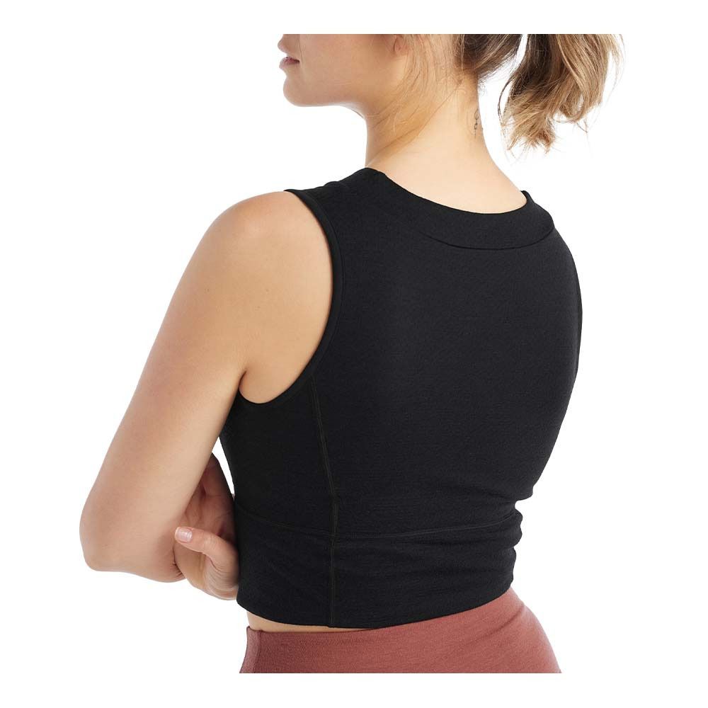 Icebreaker ZONEKNIT CROPPED - Brassière Femme black