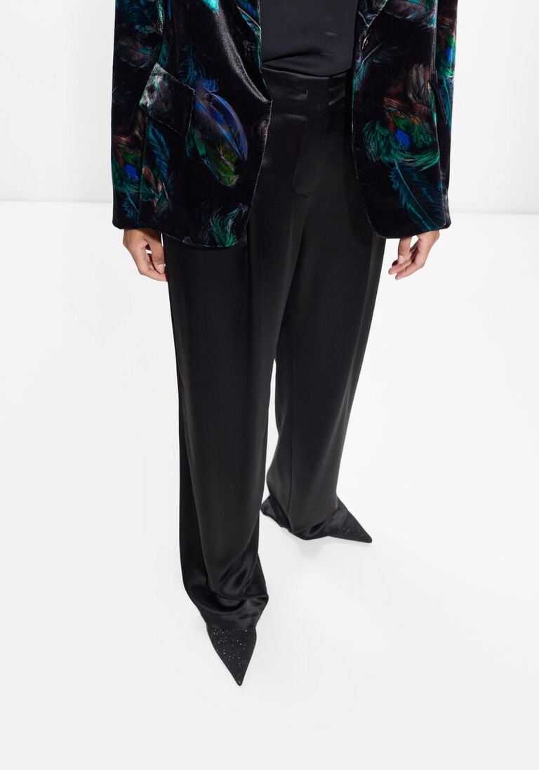 zwarte marc cain collection wijde broek zc 81.32 w80