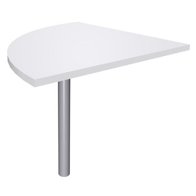 Angle de Liaison à 90° IDRA/DUAL - Pied alu - plateau Blanc perle
