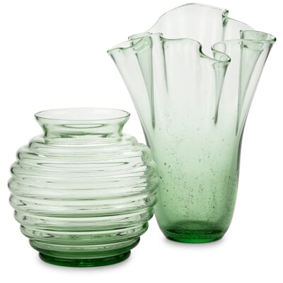 Faltenvase Thüringer Waldglas