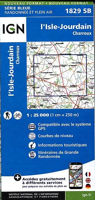 IGN - 1829 SB L ISLE JOURDAIN 1 25 000