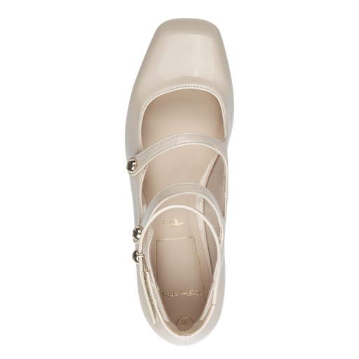 Tamaris Patent Pumps, Ivory, 41