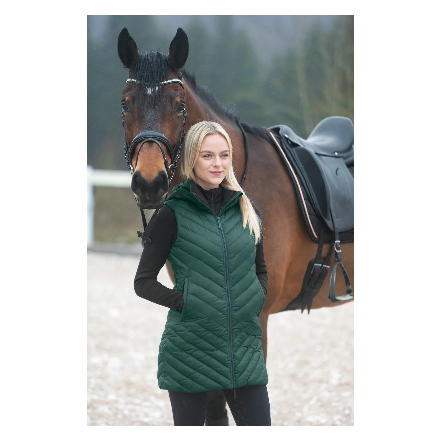 Cheval de Luxe Winter-Funktionsshirt - black glitter