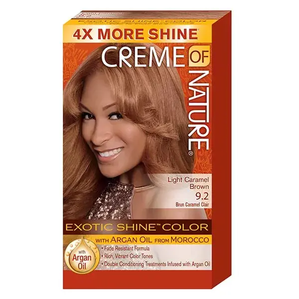 Creme of Nature, Argan, Coloration permanente Caramel Brown, teinte n°9.2