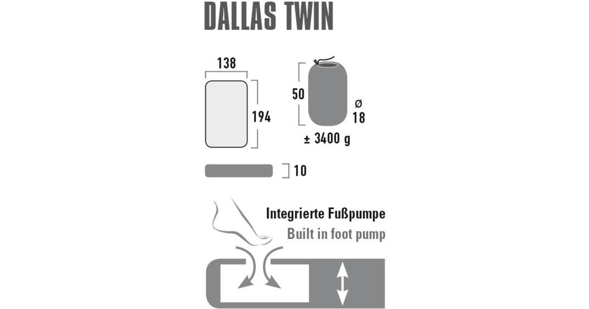 High PeakDallas Twin luchtmatras  (Citronelle)