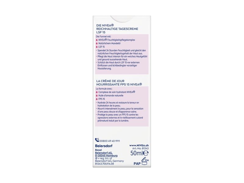 NIVEA Gesichtscrème Essentials 50 ml Feuchtigkeitsspendende und reichhaltige Tagescreme