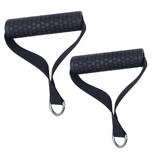 INF 2-pakke motstandsbåndhåndtak Treningsbåndhåndtak for pull-up-trening Sort