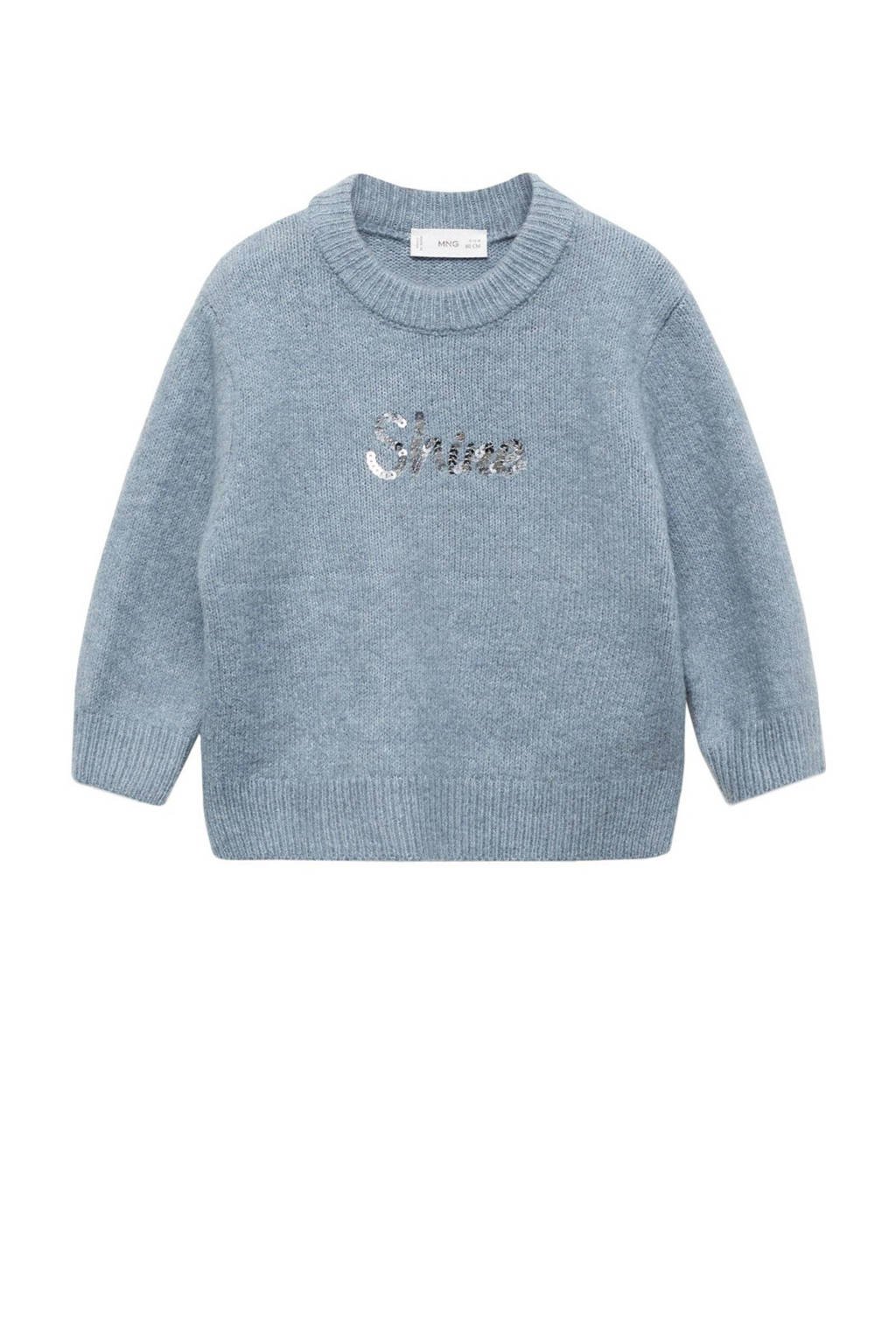 Mango Kids trui grijs gebreid