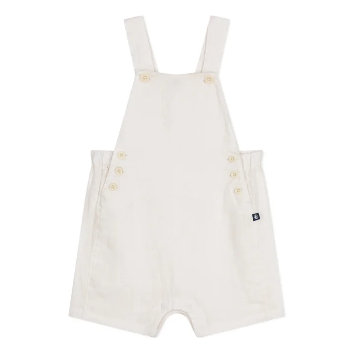 Petit Bateau Salopette Malin Lin | Blanc