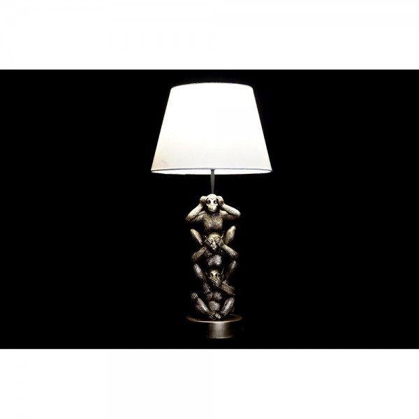 Lampe de bureau doré blanc colonial 220 v 50 w singe (30 x 30 x 61 cm)