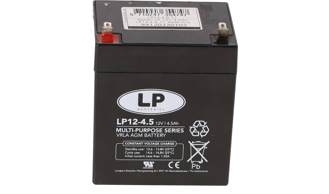 Batteri LP 12V-4,5Ah LP12-4,5 T1 VRLA AGM SLA