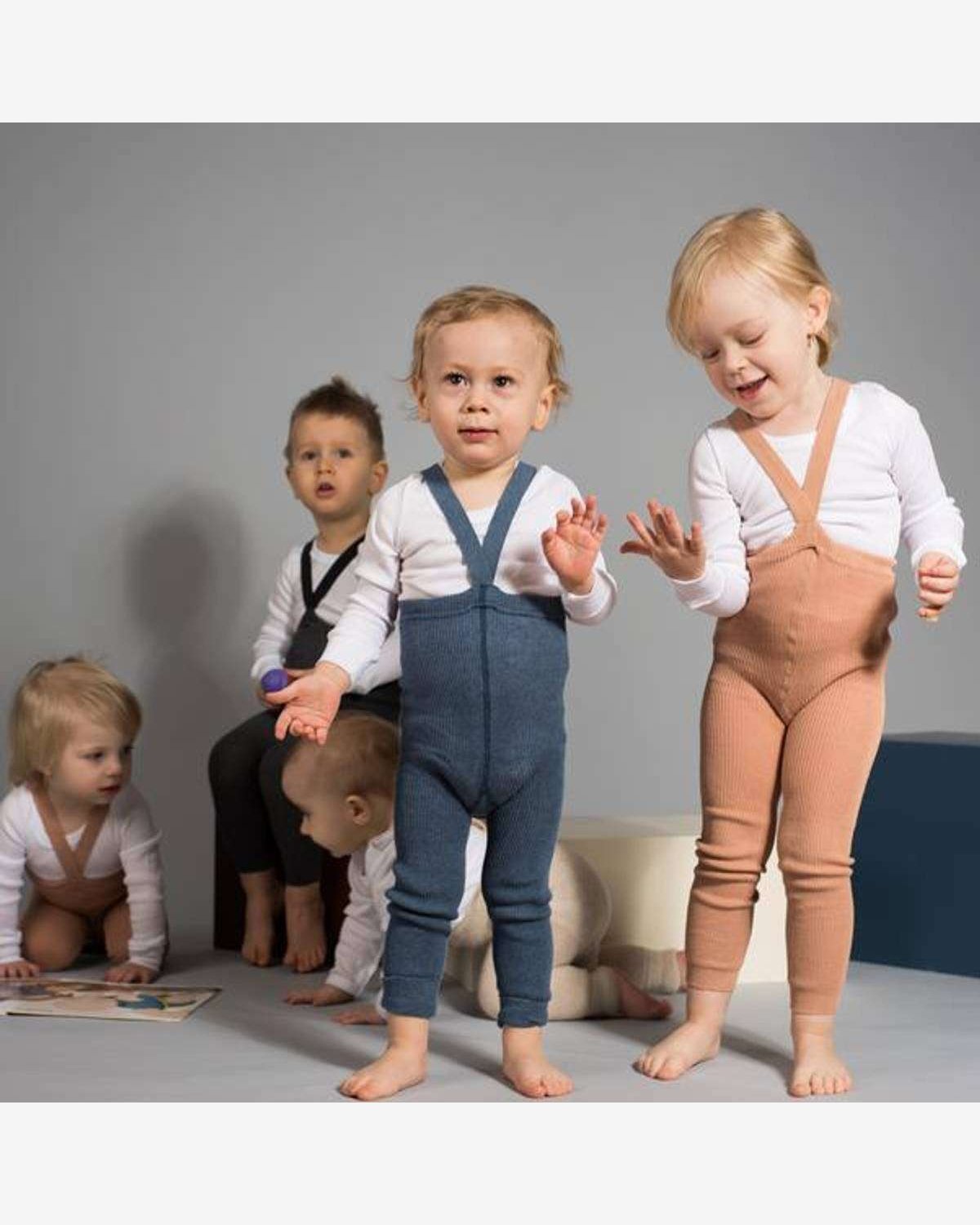Strømpebukse Rib u/ føtter, m/ seler – Footless Tights