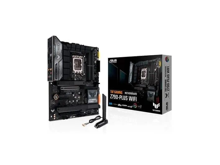 ASUS TUF GAMING Z790-PLUS WIFI - Bundkort - ATX - LGA1700 sokkel - Z790 Chipset - USB4, USB-C 3.2 Gen 2x2, USB-C 3.2 Gen2, USB 3.2 Gen 2, USB 3.2 Gen 1 - 2.5 Gigabit LAN, Wi-Fi 6E, Bluetooth - onboard grafik (CPU påkrævet) - HD Audio (8-kanaler)