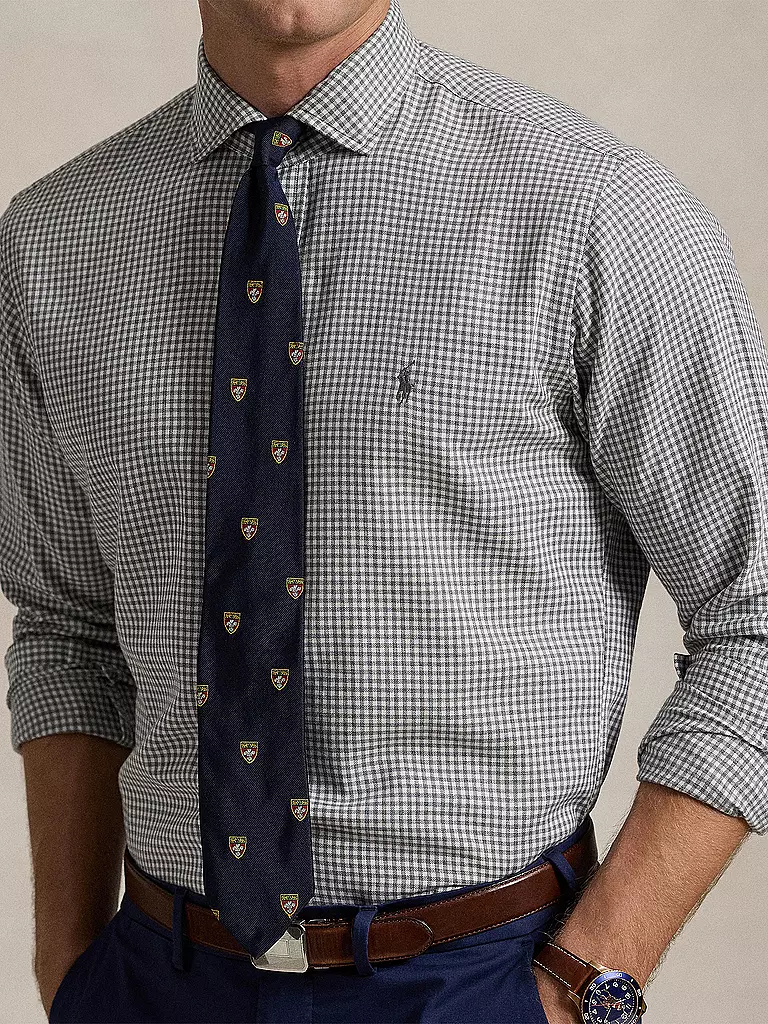 POLO RALPH LAUREN Flanellhemd Custom Fit grau