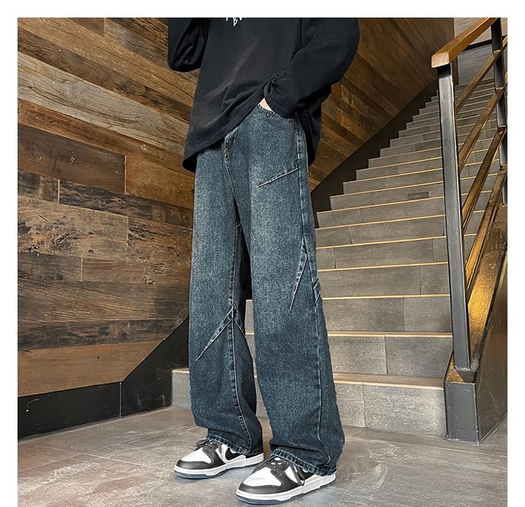 emeisa - Mid Rise Washed Loose Fit Jeans