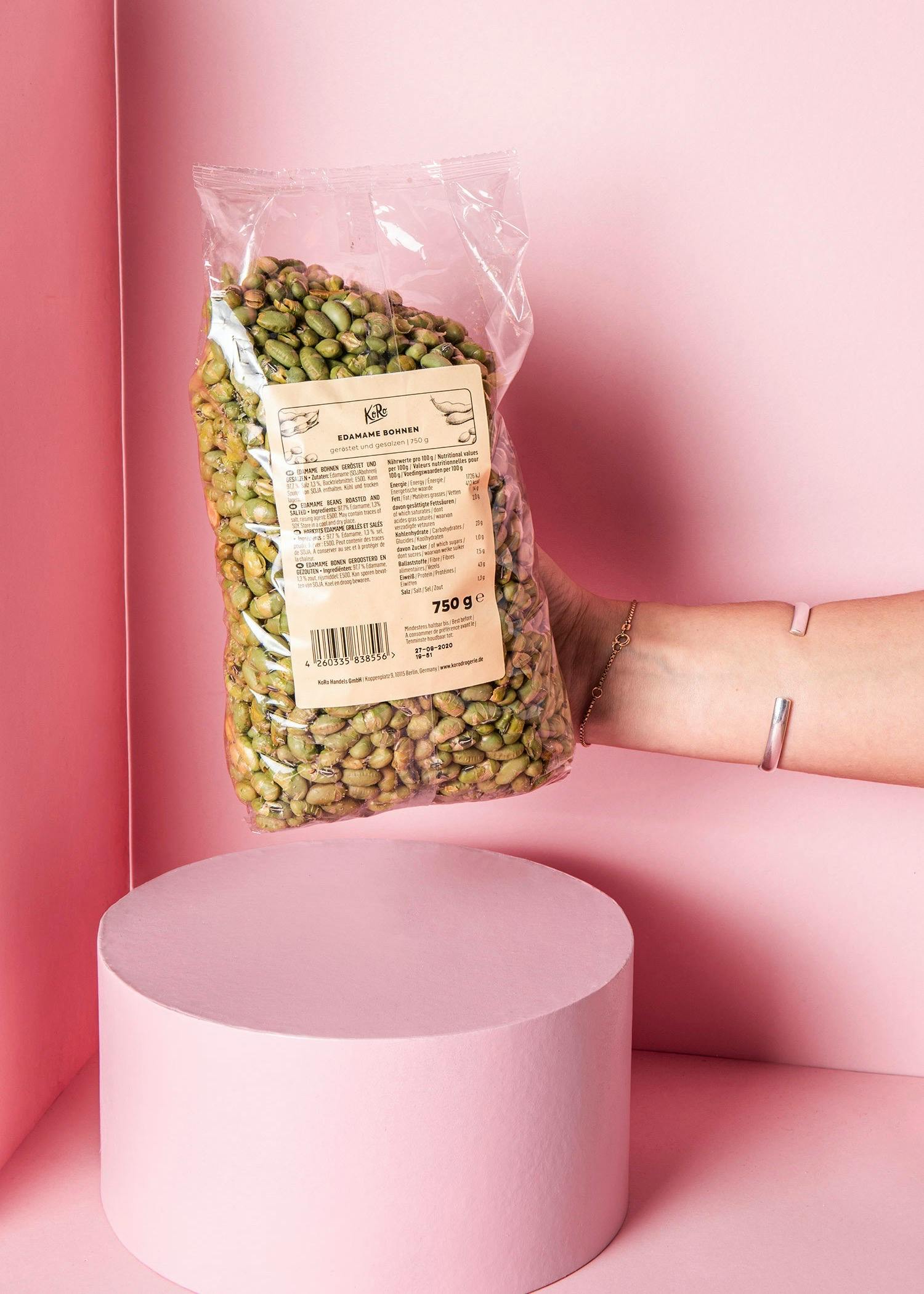 Geröstete und gesalzene Edamame Bohnen 750 g