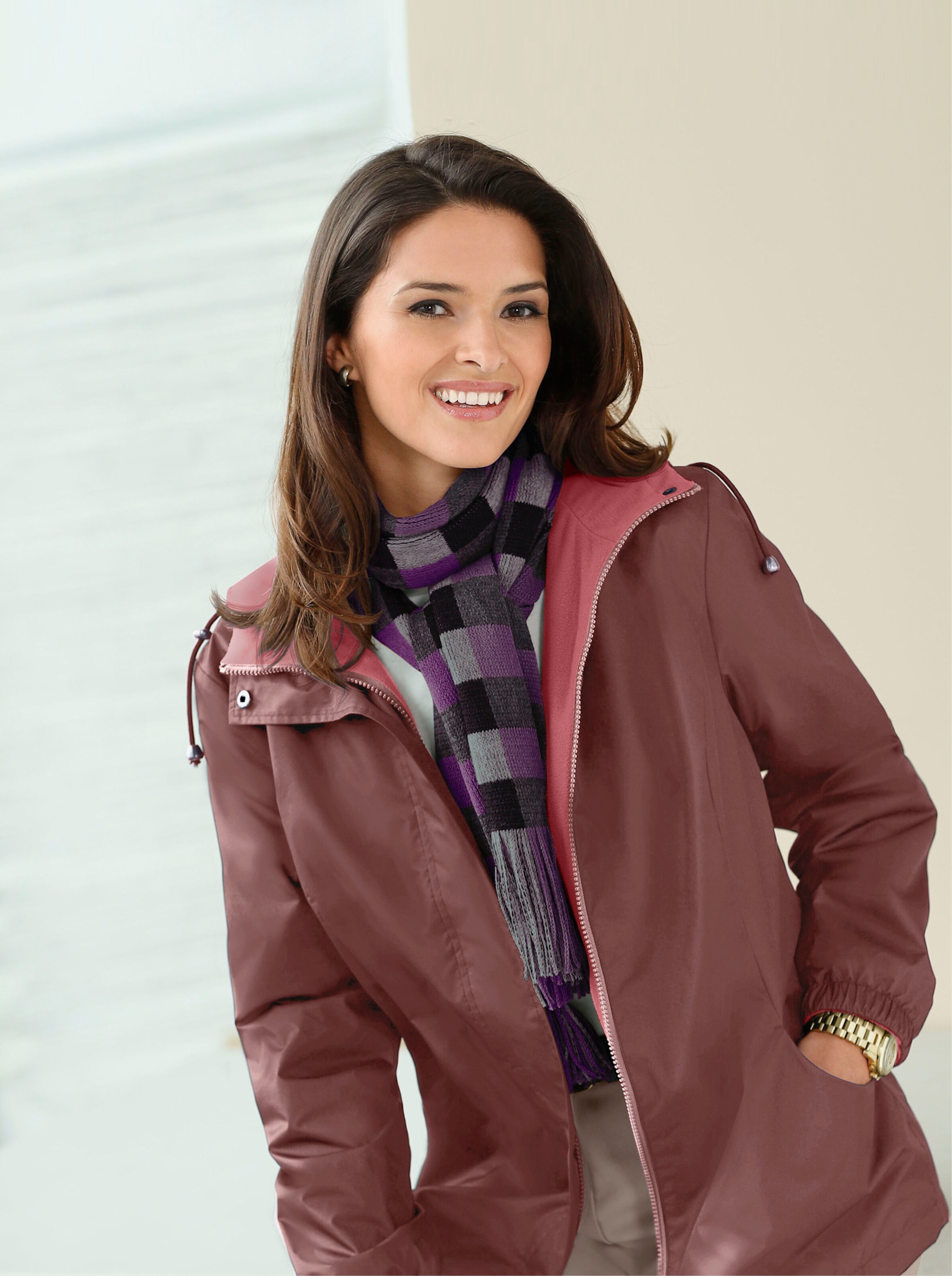 Funktionsjacke mit Innentasche, knöpfbar