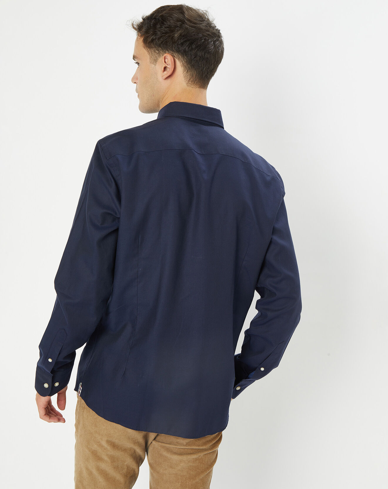 Hackett London Chemise Slim Fit unie bleu foncé