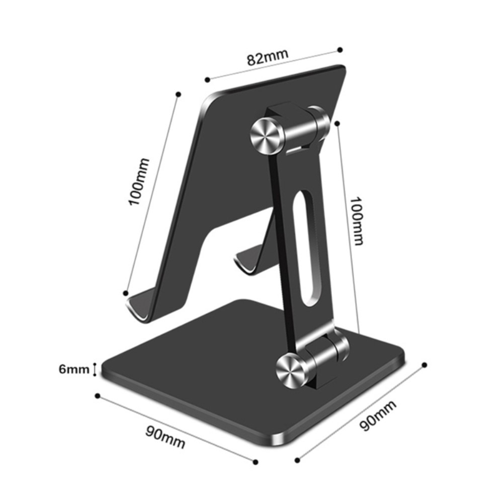 Desktop Aluminium Tisch Halterung mit einstellbarer Neigung für Handy / Smartphone / Tablet - Grau