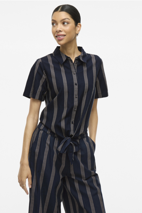 Vila blauwe dames blouse