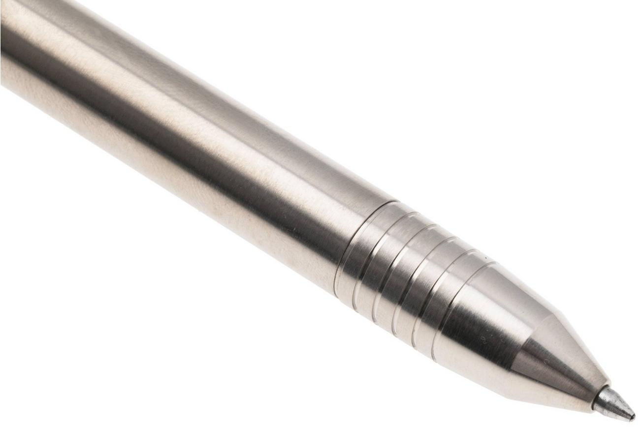 Big Idea Design Base Line Bolt Action Pen BS-BA-RW Raw Titanium, everyday carry pen