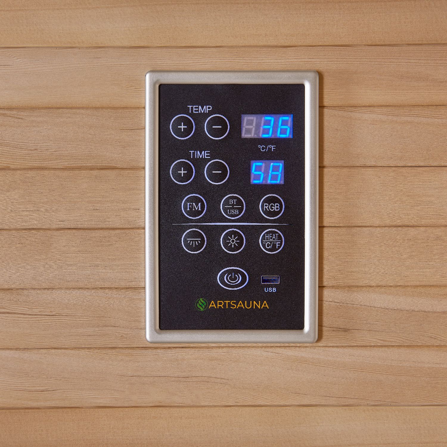 Artsauna Infrarotkabine Kiruna160 Dual Technologie – 6 Vollspektrumstrahler & 3 Flächenstrahler