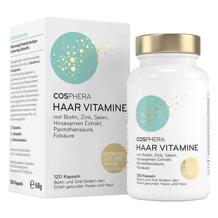 Cosphera Haar-Vitamine mit Hirse Kapseln, 120 St