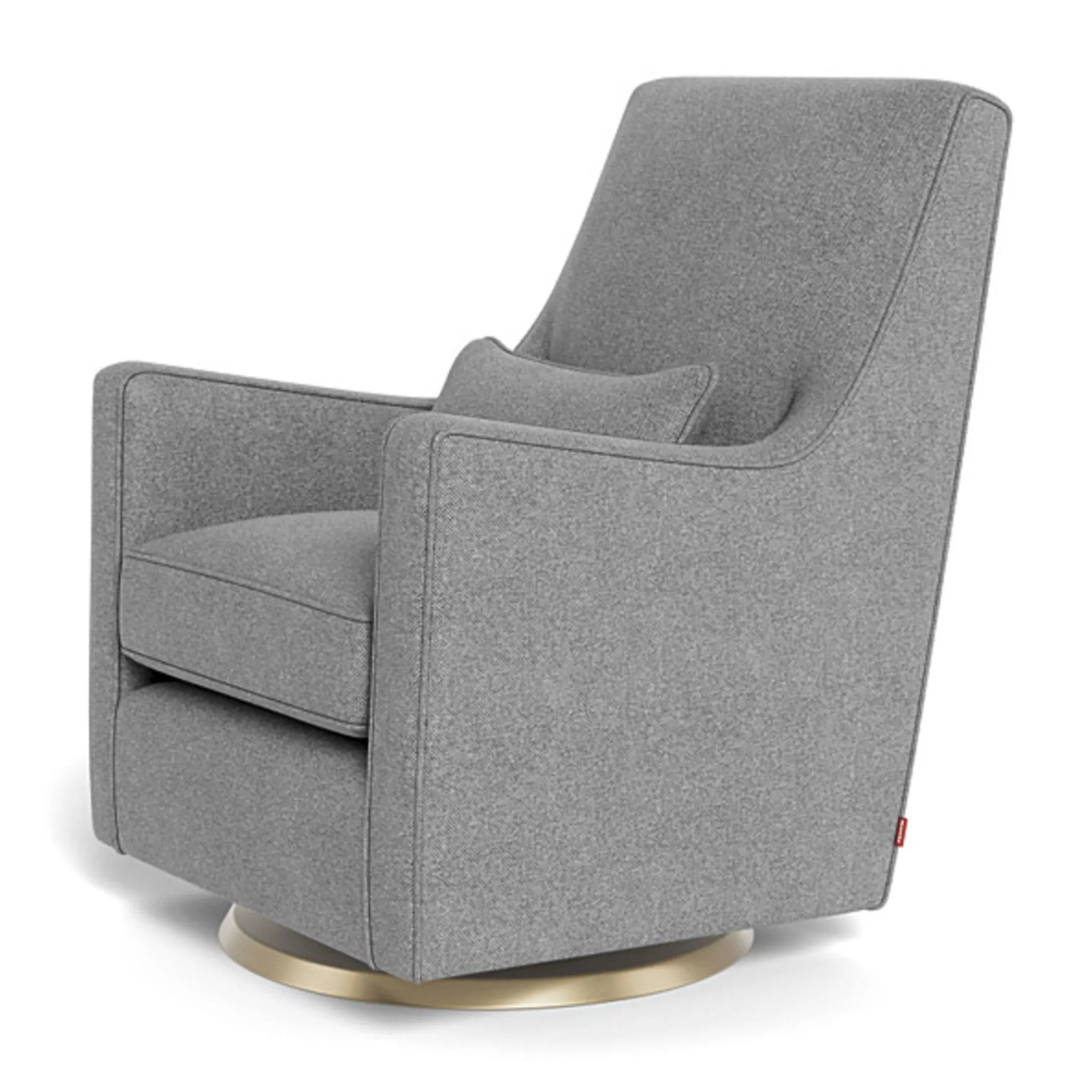 Monte Fauteuil Berçant et Pivotant Luca - Pepper Gris  Or