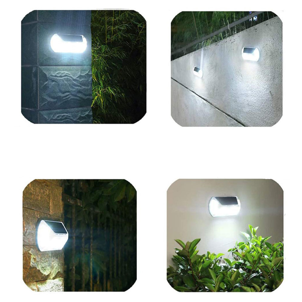 40 LED's Solar Outdoor Lampe Wandleuchte mit Bewegungsmelder Spritzwasserfest (IP44) - Weiss