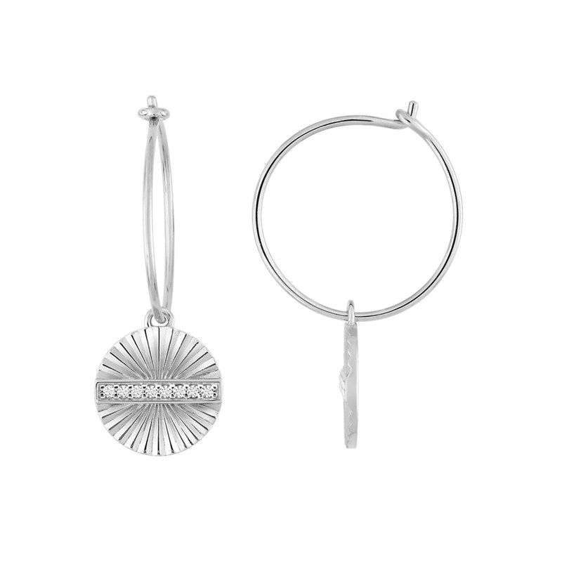 Boucles d'oreilles Femme - Oxyde de zirconium - Argent 925