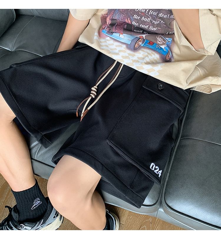 Bay Go Mall - Cargoshorts met trekkoord en geborduurde tailleband